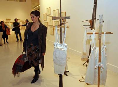 La artista Tracey Emin, ayer en el Centro de Arte Contemporáneo de Málaga.
