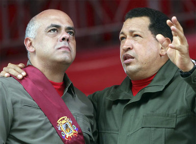 Chávez, ayer, en la toma de posesión de Jorge Rodríguez como alcalde del municipio de Libertador.