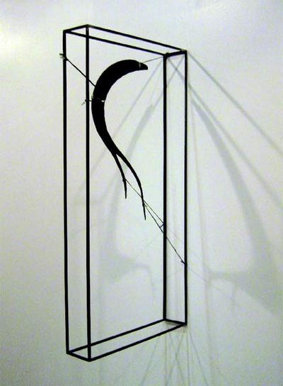 Escultura  Dos minutos robados,  de Santamaría.