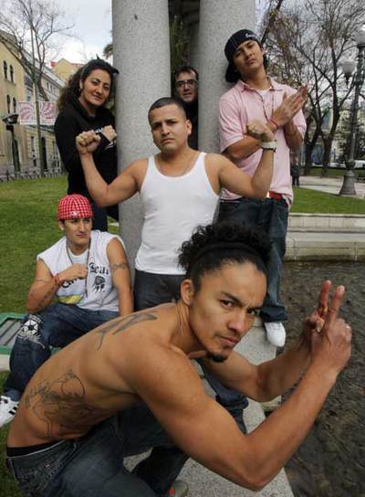 Grupo de Latin Kings y Ñetas implicados en el proyecto  Unidos por el flow .