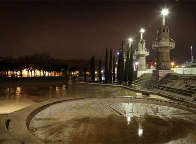 El lago del parque de la Espanya Industrial, uno de los proyectos que se incluyen en el  plan Zapatero. 