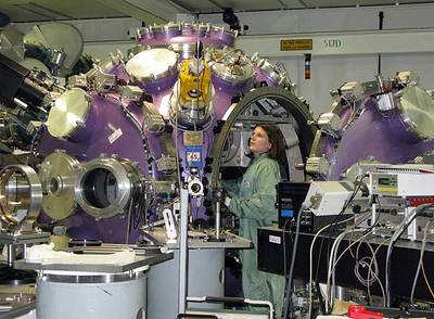 Cámara de la instalación de láser intenso de la Escuela Politécnica (Saclay, junto a París).