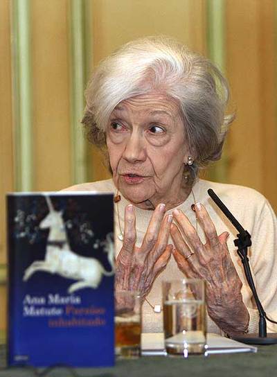 Ana María Matute, en la presentación de  Paraíso inhabitado. 