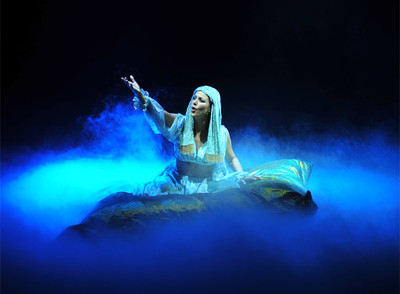 Un aspecto del espectáculo musical  Aladdin. 