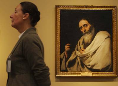 El cuadro  San Bartolomé , de Ribera,  en la exposición   Rembrandt, pintor de historias .