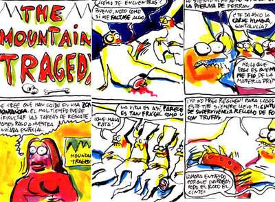 Tres páginas del libro  Los bajos de la alta cocina,  de Álvarez Rabo.