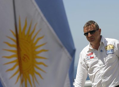 Etienne Lavigne, responsable del Dakar, ayer en la localidad chilena de Valparaíso.