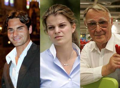 Roger Federer, Athina Onassis y el fundador de Ikea, Ingvar Kamprad, entre las fortunas afectadas por la crisis.