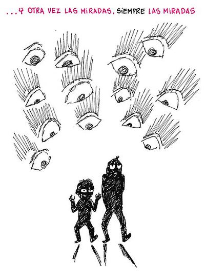 Dibujo de Miguel Gallardo para el libro  María y yo,  protagonizado por la hija autista del dibujante.