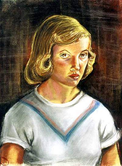  Autorretrato  de Sylvia Plath en 1951.