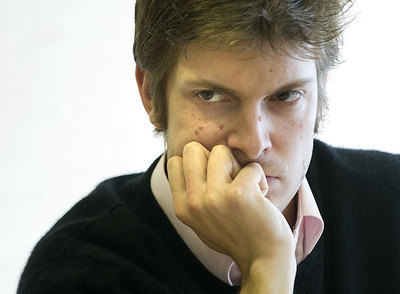 Joseph Smith, autor de  El lobo,  ayer en Barcelona.