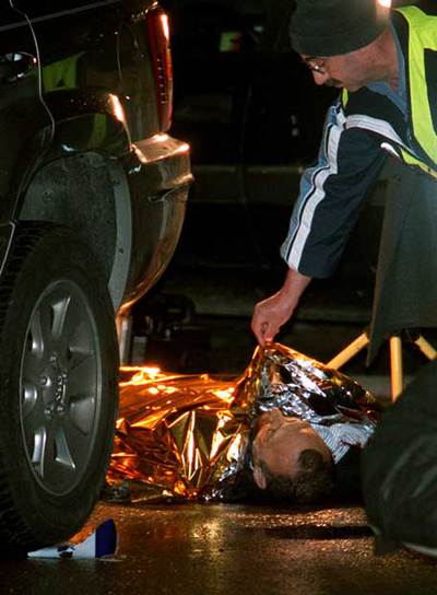 El cuerpo de un ciudadano esloveno, víctima de un ajuste de cuentas entre mafias.