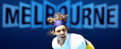 Nadal, durante un entrenamiento en Australia.