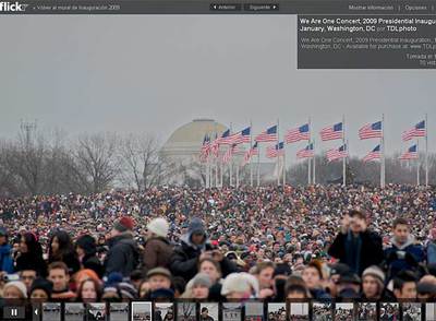 Los usuarios comparten sus fotos a través de  webs,  como esta de Flickr.