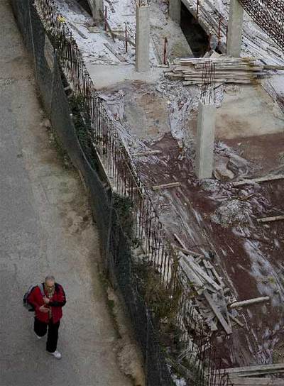 Obra parada en Barcelona.