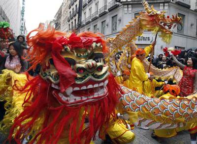 La Nochevieja china también se celebra en la Puerta del Sol
