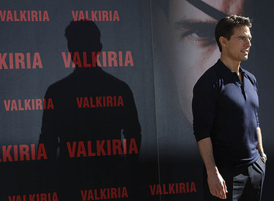 Tom Cruise, ayer por la mañana en Madrid, donde acudió al preestreno de  Valkiria. 