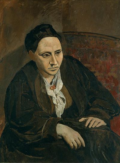  Gertrude Stein  (1906), de Pablo Picasso, obra del Metropolitan Museum de Nueva York.