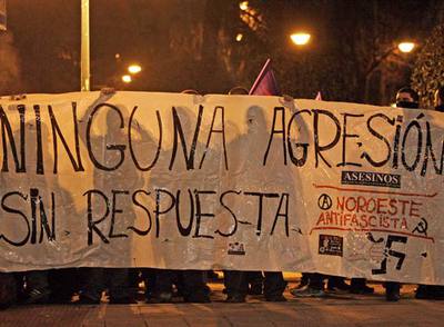 Concentración antifascista en Pozuelo