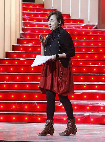 Carmen Machi, ayer durante el ensayo de la gala.