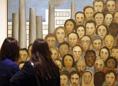  Operarios,  de la artista brasileña Tarsila do Amaral, ayer en la Fundación March de Madrid