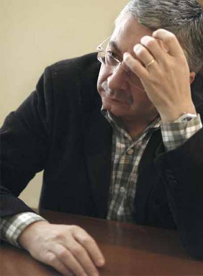 José Blanco, ayer en Santiago, en la sede del Partido dos Socialistas de Galicia.