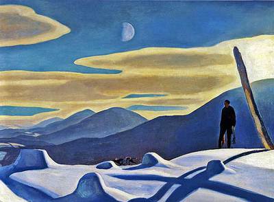  El trampero  (1921), óleo sobre lienzo de Rockwell Kent (1882-1971).