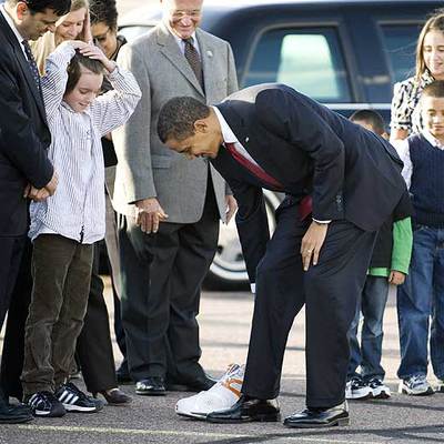ZAPATILLA DE SHAQUILLE O'NEAL PARA EL PRESIDENTE