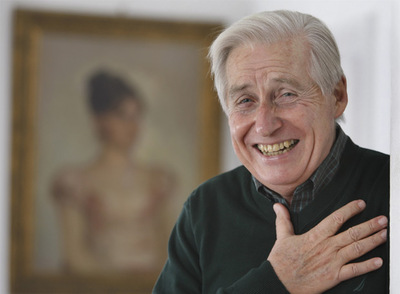 El pianista Joaquín Achúcarro, en su casa de Leioa (Vizcaya).