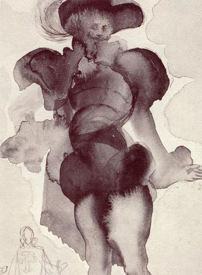 Figurín para  Don Juan Tenorio , de Zorrilla, realizado por Salvador Dalí.