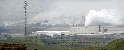 Actividad industrial en Bailén, Jaén.