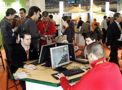  Linuxeros , durante la Conferencia Internacional de Software Libre celebrada en Málaga en 2006.