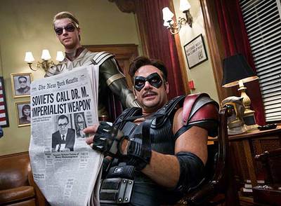 Fotograma de  Watchmen,  adaptación cinematográfica del clásico del mismo título de Alan Moore y Dave Gibbons.