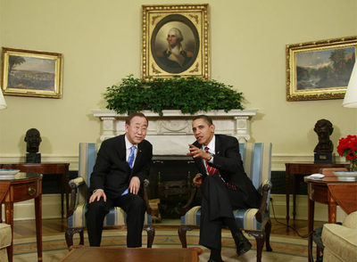 Ban Ki-Moon visita la Casa Blanca