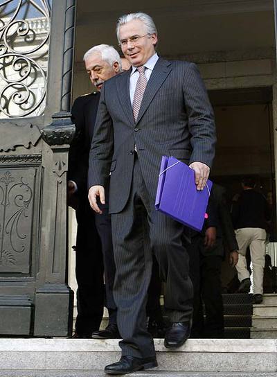 Garzón, ayer en la sede del Consejo del Poder Judicial.