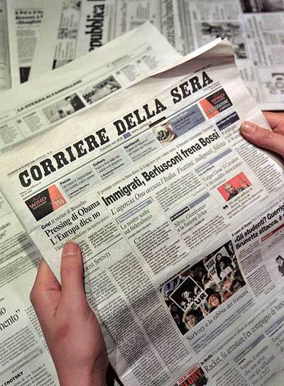 Tras controlar la televisión, Berlusconi quiere el  Corriere della Sera. 