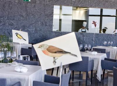 Comedor del restaurante madrileño Espacio 33, situado en la planta 33 del edificio Torre Espacio (que tiene un total de 57).