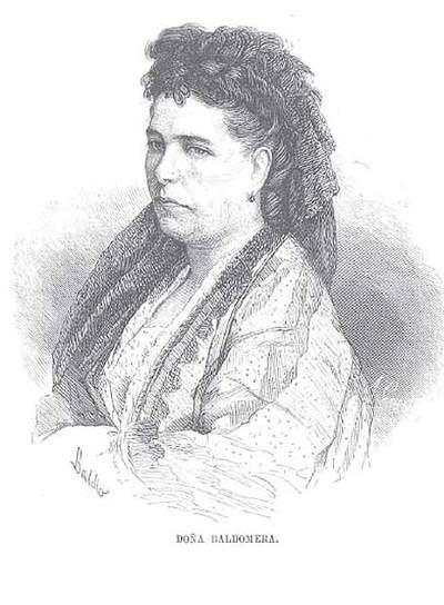 Retrato de Baldomera Larra, publicado  en 1876 en  La Ilustración Española y Americana .