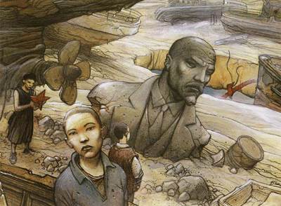 Una viñeta del cómic  Partida de caza .