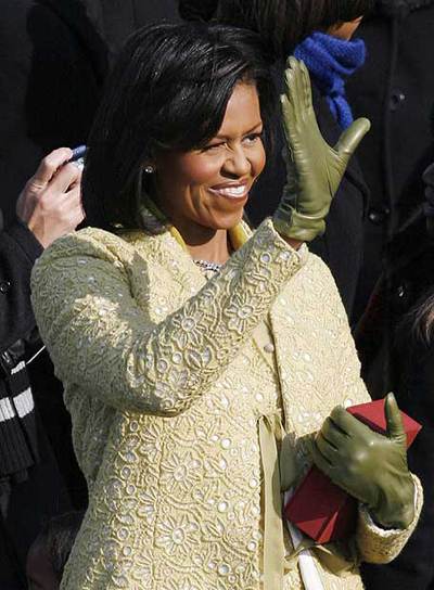 Michelle Obama el día de la toma de posesión.