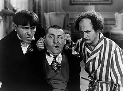 Un fotograma original de  Los tres chiflados .