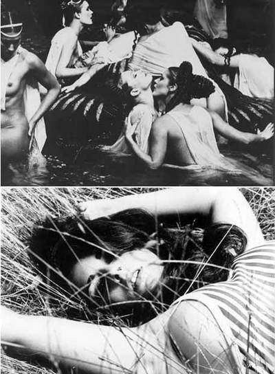 Fotogramas de  Calígula  y  Vixen  (abajo), películas de la colección de cine erótico de EL PAÍS.