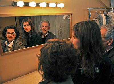 La familia de La Guindalera: Teresa Valentín y Juan Pastor, sus propietarios, y su hija, María Pastor, actriz.