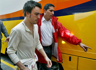 Fernando Alonso, después de un entrenamiento en el circuito de Montmeló hace dos semanas.