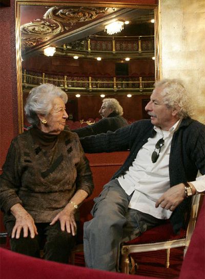 La actriz Asunción Balaguer y el autor y director Rafael Álvarez,  El Brujo , que han hecho juntos  El tiempo es un sueño. 