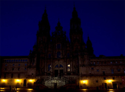 Los monumentos gallegos, en penumbra, contra el cambio climático