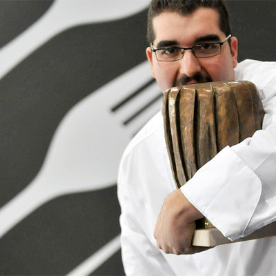 José Andrés Rodríguez,  chef  de El Claustro de Granada, tras ganar el concurso.