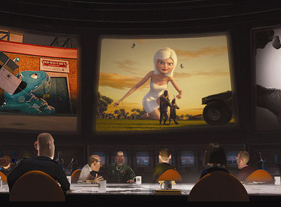 Fotograma de  Monstruos contra alienígenas. 