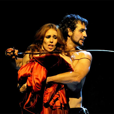 Fran Perea e Isabel Pintor, en  Don Juan, el burlador de Sevilla , de Tirso de Molina.