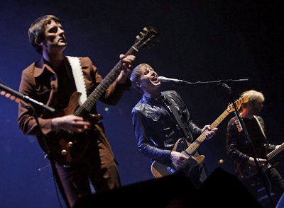 Actuación del grupo escocés Franz Ferdinand en el Palacio de los Deportes de Madrid.